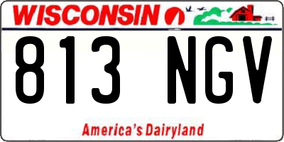 WI license plate 813NGV