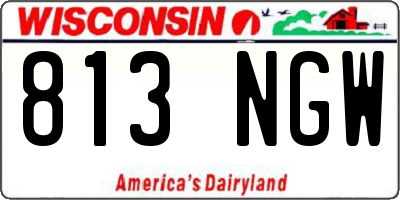 WI license plate 813NGW