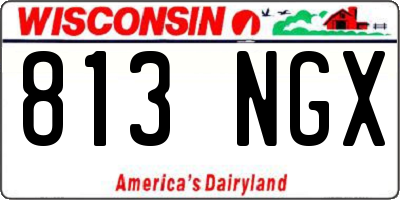 WI license plate 813NGX