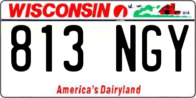 WI license plate 813NGY