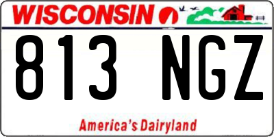 WI license plate 813NGZ