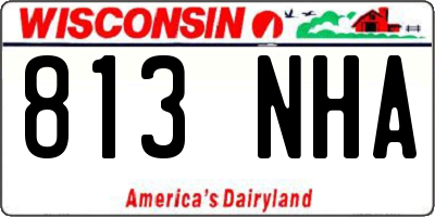 WI license plate 813NHA