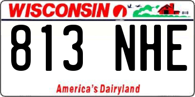 WI license plate 813NHE