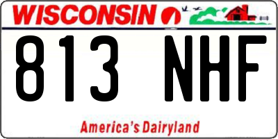 WI license plate 813NHF