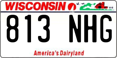 WI license plate 813NHG
