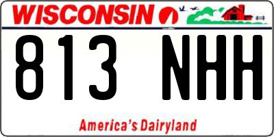 WI license plate 813NHH