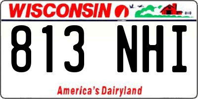 WI license plate 813NHI
