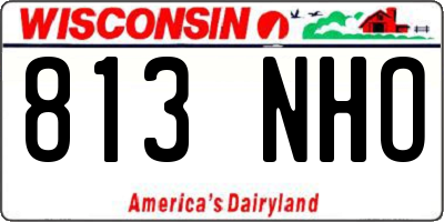 WI license plate 813NHO