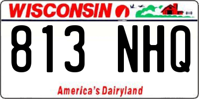 WI license plate 813NHQ