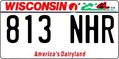 WI license plate 813NHR