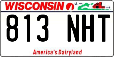 WI license plate 813NHT