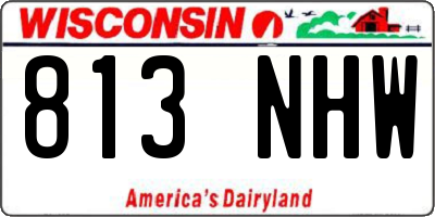WI license plate 813NHW