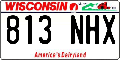 WI license plate 813NHX