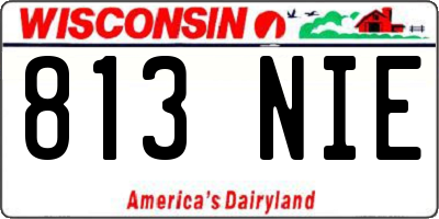 WI license plate 813NIE
