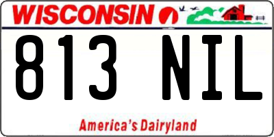 WI license plate 813NIL
