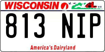 WI license plate 813NIP