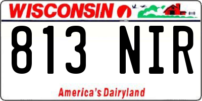 WI license plate 813NIR