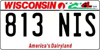 WI license plate 813NIS