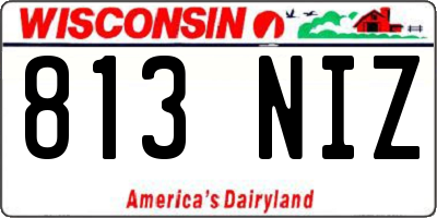 WI license plate 813NIZ