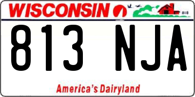 WI license plate 813NJA