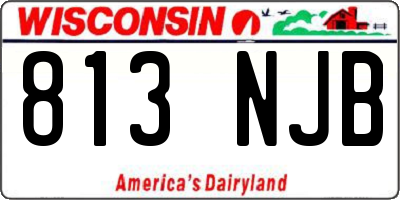 WI license plate 813NJB