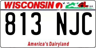 WI license plate 813NJC