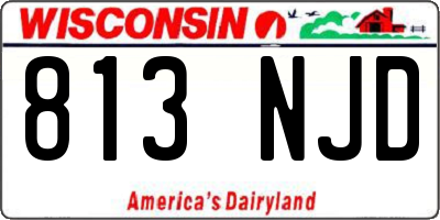 WI license plate 813NJD