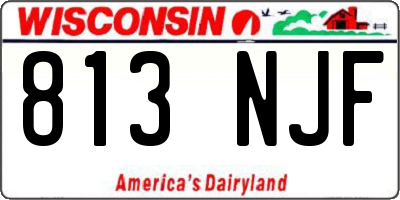 WI license plate 813NJF