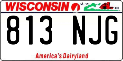 WI license plate 813NJG