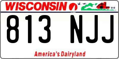 WI license plate 813NJJ