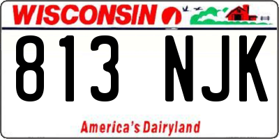 WI license plate 813NJK