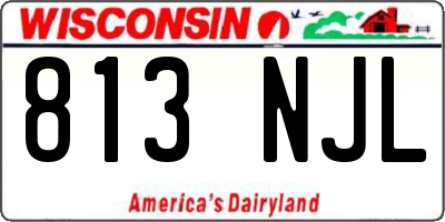 WI license plate 813NJL