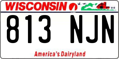 WI license plate 813NJN