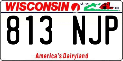 WI license plate 813NJP