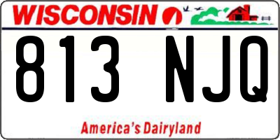 WI license plate 813NJQ