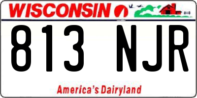 WI license plate 813NJR