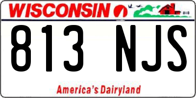 WI license plate 813NJS