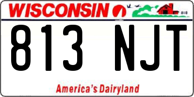 WI license plate 813NJT