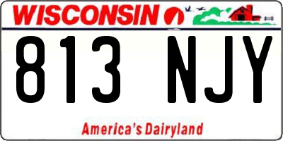 WI license plate 813NJY