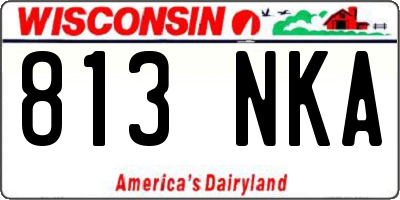 WI license plate 813NKA