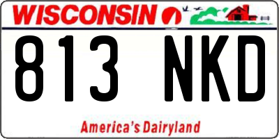 WI license plate 813NKD