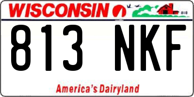 WI license plate 813NKF