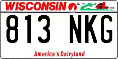 WI license plate 813NKG