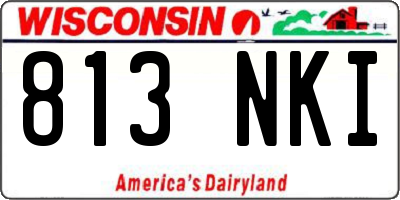 WI license plate 813NKI