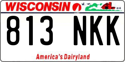 WI license plate 813NKK