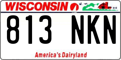 WI license plate 813NKN
