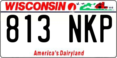 WI license plate 813NKP