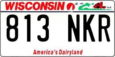 WI license plate 813NKR