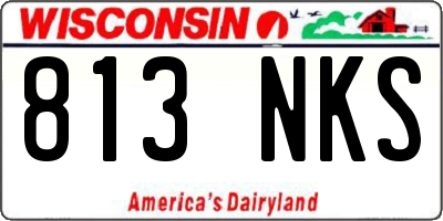 WI license plate 813NKS