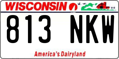 WI license plate 813NKW